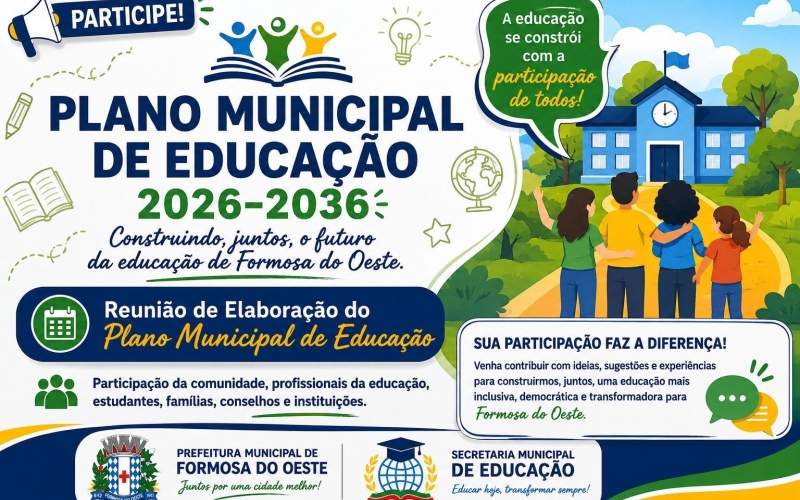 Formosa do Oeste inicia elaboração do Plano Municipal de Educação 2026–2036